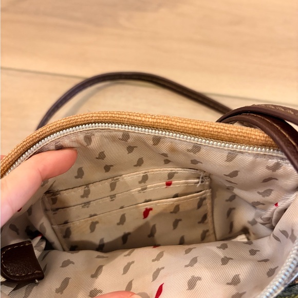 Sakroots Foldover Crossbody Bag Jute & Cotton Magnetic Closure Vegan Trim EUC - Picture 8 of 10